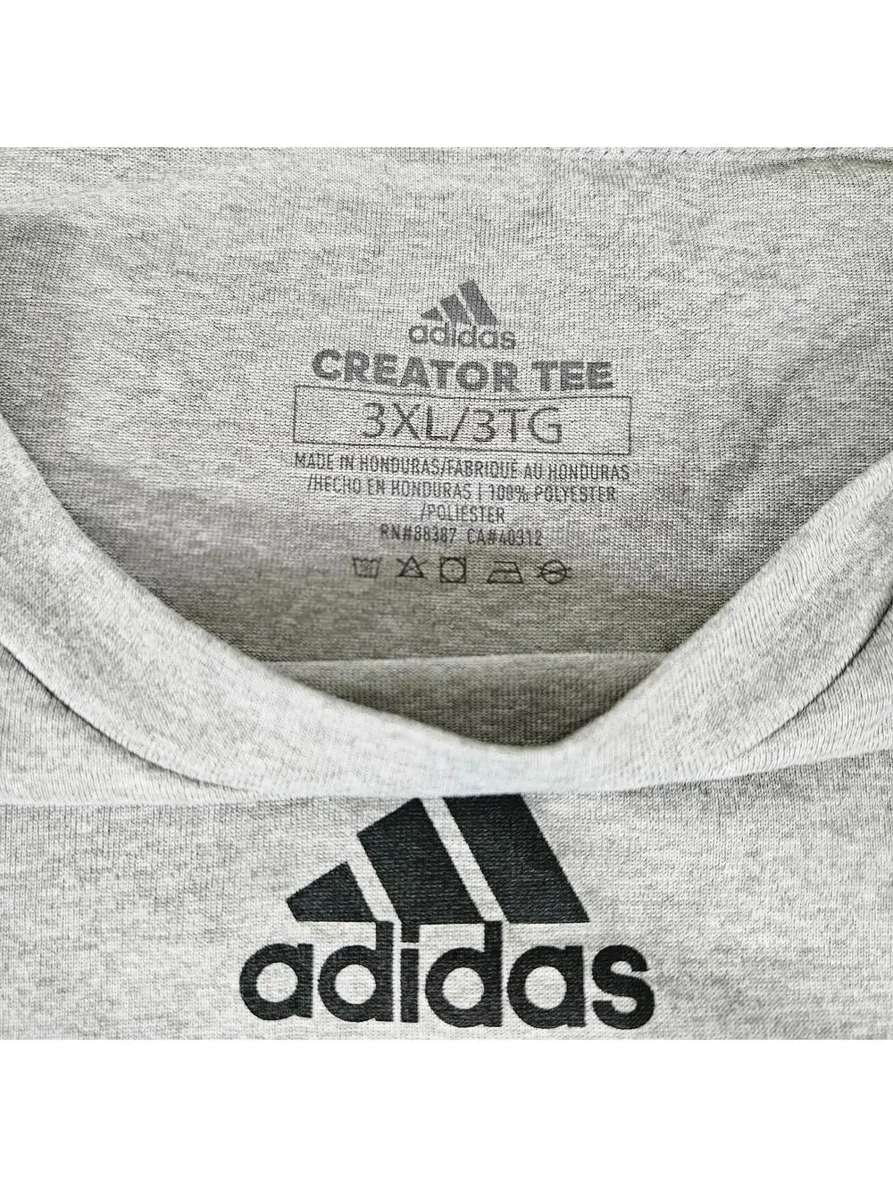 Adidas Creator LS Men’s 3XL Gray Long Sleeve Athletic Performance Shirt NWT